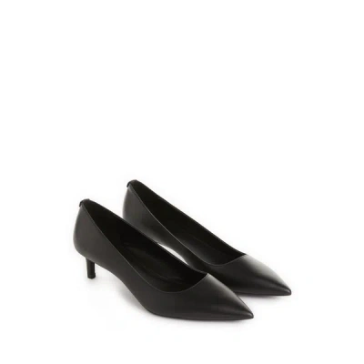 Michael Michael Kors Camoscio Leather Heels In Black
