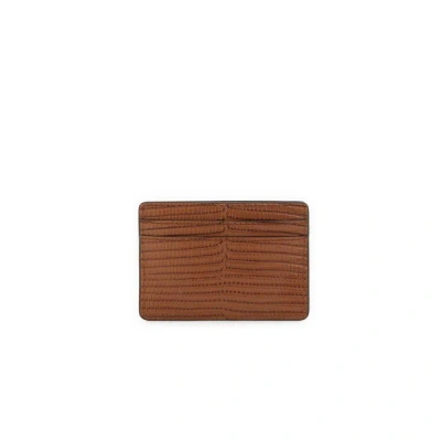 Mmk Leather Card Holder In Brown