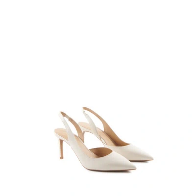 Mmk Leather Heels In White