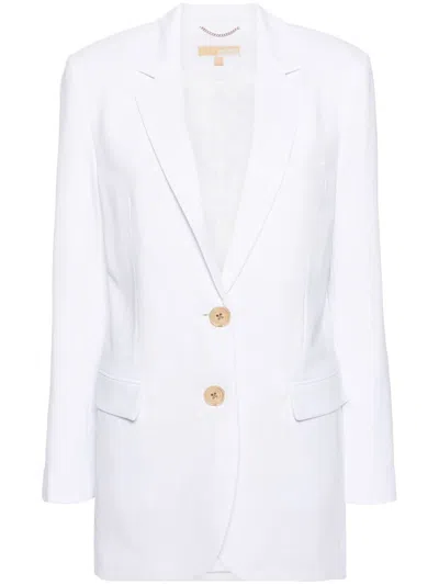 Michael Michael Kors Mmk Single Breasted Blazer Jacket In White