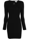 Michael Michael Kors Monogram-jacquard Mini Dress In Black