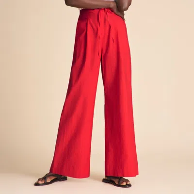 M.m.lafleur Agatha Statement Pant - Voile In Ribbon Red