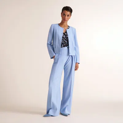 M.m.lafleur Aniya Crop Jacket - Air Twill In Clear Sky