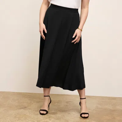 M.m.lafleur Ara Midi Skirt - Light Jersey In Black