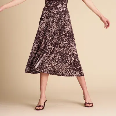 M.m.lafleur Ara Midi Skirt - Light Printed Jersey In Botanical Breeze