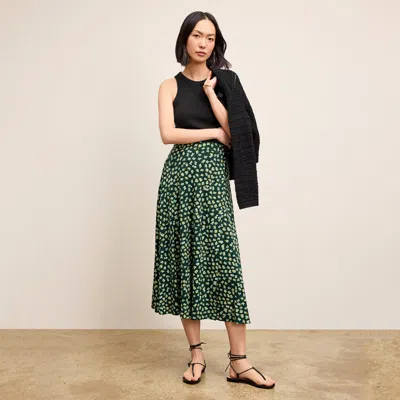 M.m.lafleur Ara Midi Skirt - Light Printed Jersey In Kaleidoscope Print