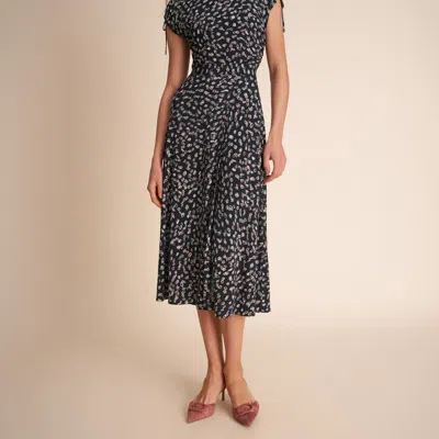 M.m.lafleur Ara Midi Skirt - Light Printed Jersey In Spin Dot