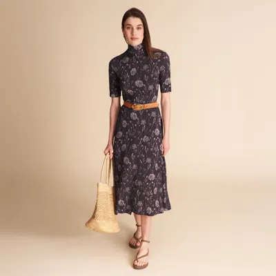 M.m.lafleur Ara Midi Skirt - Light Printed Jersey In Wild Meadow