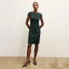 M.m.lafleur The Ashley Dress - Recycled Wondertex In Dark Emerald