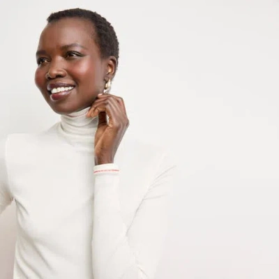 M.m.lafleur Axam Layering Turtleneck In Ivory/red