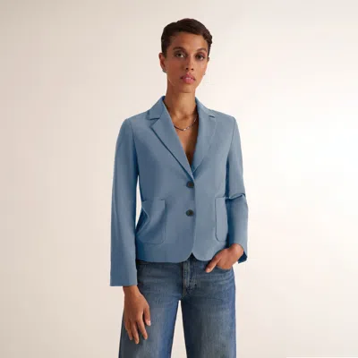 M.m.lafleur Axel Editor Jacket - Origamitech In Dusty Blue