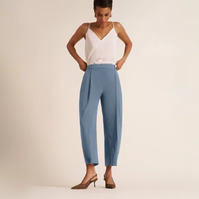M.m.lafleur Bala Barrel Pant - Origamitech In Dusty Blue