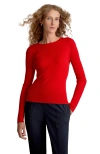 M.m.lafleur Beck Ribbed Merino Sweater In Red