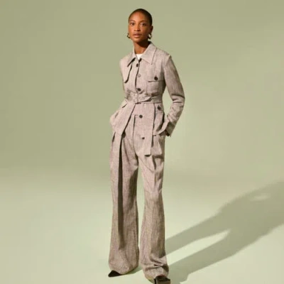 M.m.lafleur Bronny Cummerbund Trouser In Gray