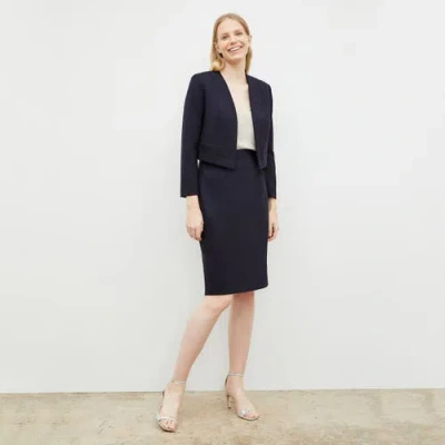 M.m.lafleur Cobble Hill Skirt In Dark Navy