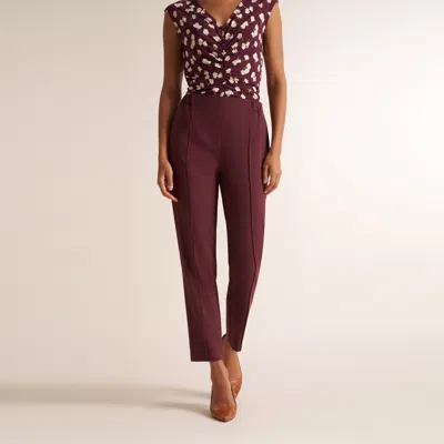 M.m.lafleur Colby Travel Pant - Origamitech In Aubergine