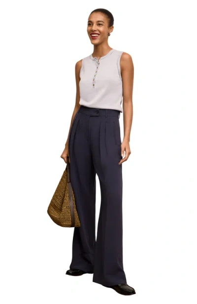 M.m.lafleur Crimmins Pointelle Tank In Blue