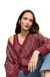 M.m.lafleur Dakota Easy Luxury Cardigan In Red
