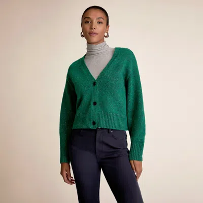 M.m.lafleur Delina Cardigan - Confetti Wool In Verdant