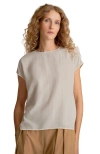 M.m.lafleur Didion Washable Silk Charmeuse Top In Gray