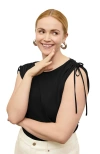 M.m.lafleur Dotty Light Jersey Top In Black