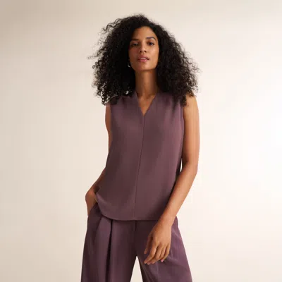 M.m.lafleur Emmy Drape Top - Eco Soft Wave In Hazy Mauve