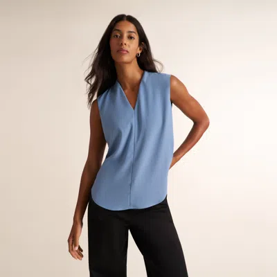 M.m.lafleur Emmy Drape Top - Eco Soft Wave In Soft Harbor