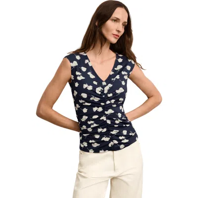 M.m.lafleur Franka Ruched Top In Multi