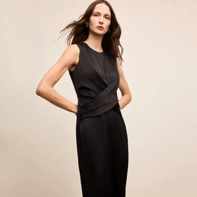 M.m.lafleur Gabriette Dress - Luxe Pointelle In Black