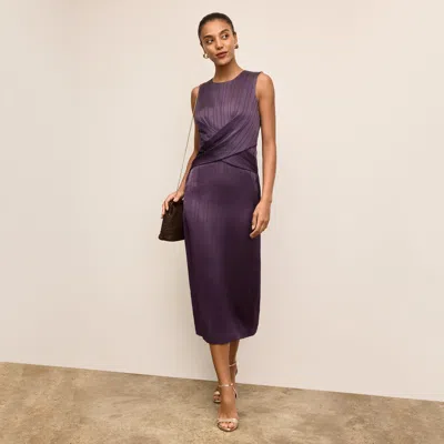 M.m.lafleur Gabriette Dress - Luxe Pointelle In Deep Plum