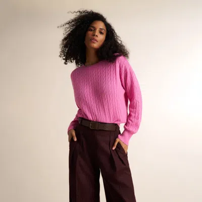 M.m.lafleur Giselle Cable Sweater - Cashmere In Black