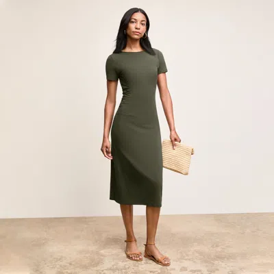 M.m.lafleur Glenda Fancy T-shirt Dress - Pima Cotton Jersey In Rosin