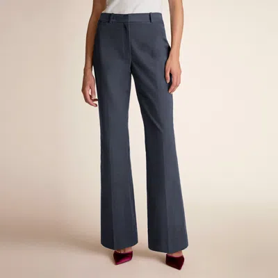 M.m.lafleur Horton Flare Trouser - Velveteen In Slate Blue