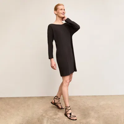 M.m.lafleur Ivana Toss-on Dress - Plush Pima In Black