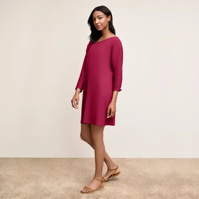 M.m.lafleur Ivana Toss-on Dress - Plush Pima In Dark Fuchsia