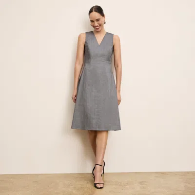 M.m.lafleur Jaycie Easy Dress - Cotton Viscose In Harbor Blue