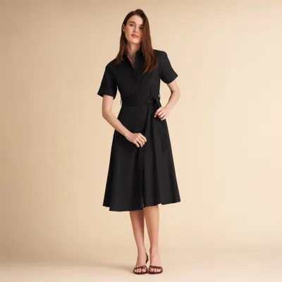 M.m.lafleur Junia Parisian Dress - Linen In Black
