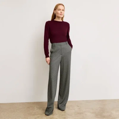 M.m.lafleur Larissa Pointelle Sweater In Syrah