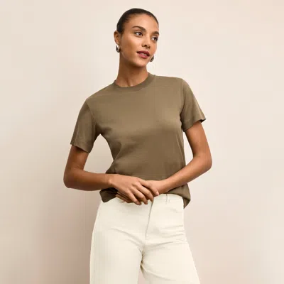 M.m.lafleur Leslie Classic T-shirt - Organic Pima Cotton In Caraway