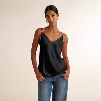 M.m.lafleur Lisey Layering Cami - Silk Charmeuse Blend In Black