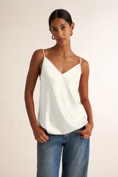 M.m.lafleur Lisey Layering Cami - Silk Charmeuse Blend In Ivory