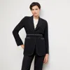 M.m.lafleur Lowen Jetset Pant In Black With Topstitch