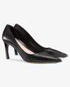 M.m.lafleur M. M.lafleur Ginger Pump Women's 6 Black Leather Pointed Toe Stiletto Heel Zpo272 (black,6) In Black