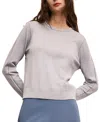 M.m.lafleur M. M.lafleur Larissa Pointelle Sweater - Cotton Silk Knit In Gray