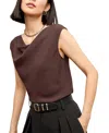M.m.lafleur M. M.lafleur Nora Top - Eco Soft Wave In Espresso