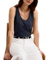 M.m.lafleur M. M.lafleur Organic Cotton Slub Wyatt Tank In Navy