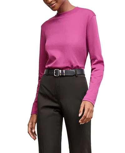M.m.lafleur Raquel Long-sleeve Tee In Pink Berry