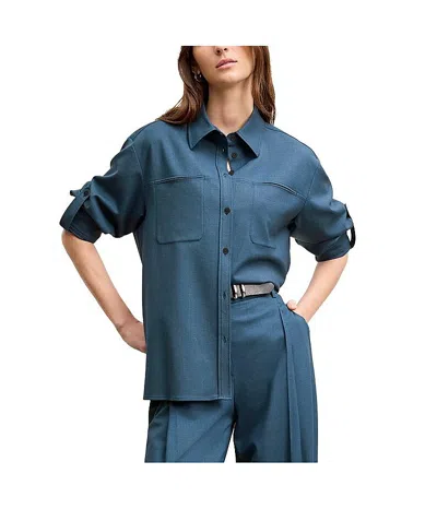 M.M.LAFLEUR M. M.LAFLEUR RUSSELL BUTTON DOWN SHIRT - WASHABLE WOOL TWILL