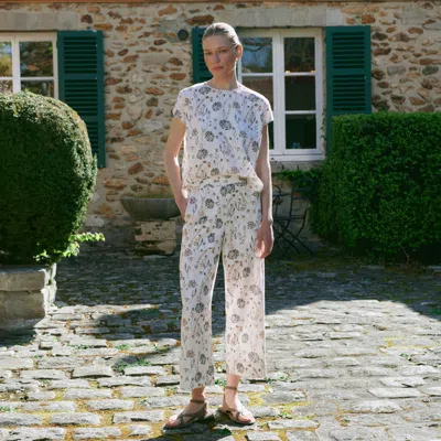 M.m.lafleur Madelyn Pull-on Pant - Airy Cotton In Wild Meadow