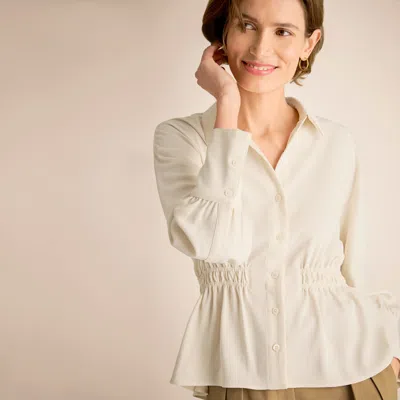 M.m.lafleur Manning Cinch Top - Eco Soft Wave In Ivory